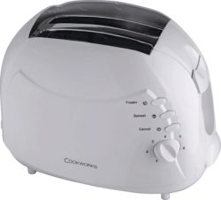Cookworks - Toaster - 2 Slice - White.